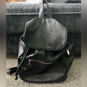 Women’s Wild Fable Black Faux-Leather Backpack